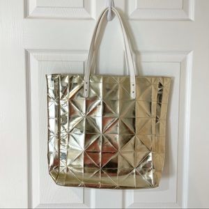 Elizabeth Arden Metallic Gold Pvc Tote